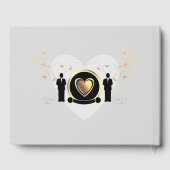 Grijze Hart Huwelijk Man | Gastboek Gastenboek (Achterkant)