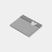 Grijze hartliefde laatgrijs Post netjes Post-it® Notes (Schuin)