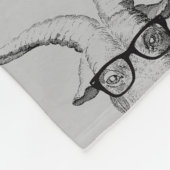 Grijze Hipster geit Fleece Deken (Hoek)