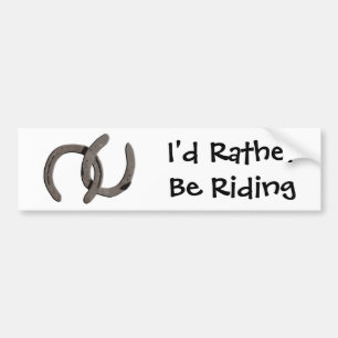 Grijze Hoefijzers die ik liever zou uitrijden Bumpersticker