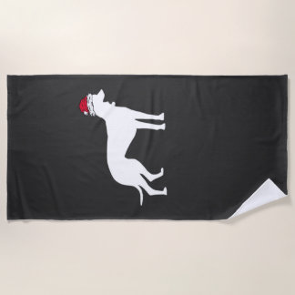 Grijze Hond Kerst Essentials T-shirt Strandlaken