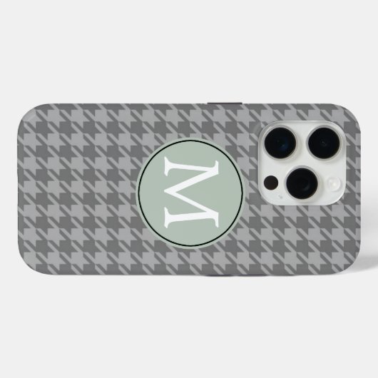Grijze hormoonstokmonogram Case-Mate iPhone case (Achterkant (horizontaal))