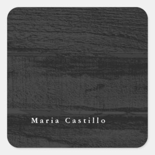 Grijze houten achtergrond Minimalistische Moderne  Vierkante Sticker