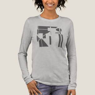 Grijze houtskoolvormen Geometrisch Abstract MCM-Ui Tri-Blend Shirt