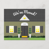 Grijze Huis Gevels Nieuw Adres Briefkaart (Voorkant)