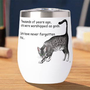 Grijze humoristische grillige kat Egyptische Mau