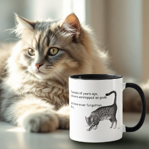 Grijze humoristische grillige kat Egyptische Mau Koffiemok