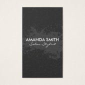 Grijze inktplatter Salon Stylist Visitekaartje (Voorkant)