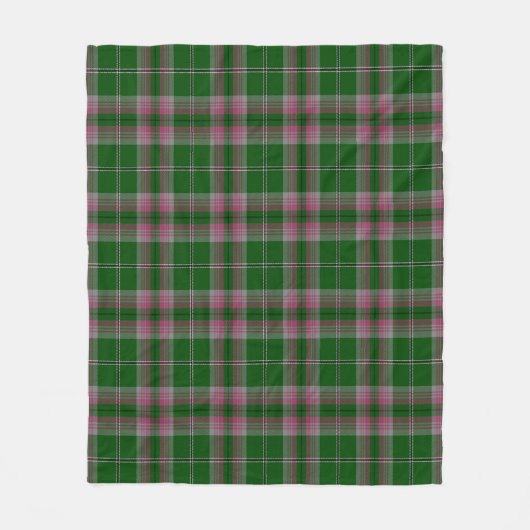 Grijze jachtplaid fleece deken (Voorkant)