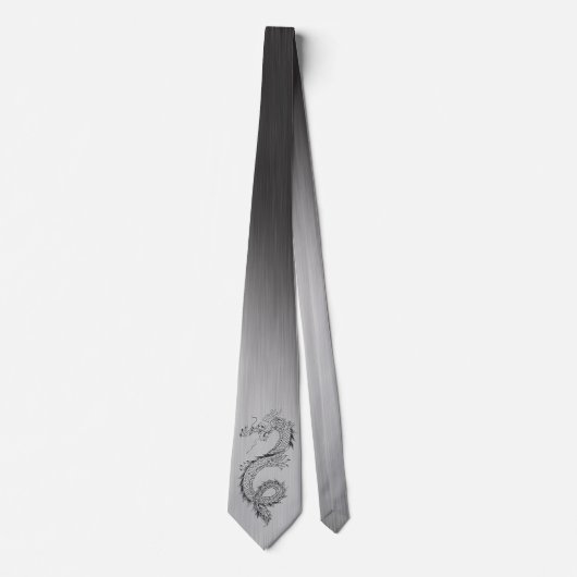 grijze Japanse draak Stropdas (Voorkant)