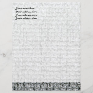 Grijze jute briefhoofd ontwerp