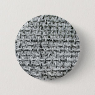 Grijze jute ronde button 5,7 cm