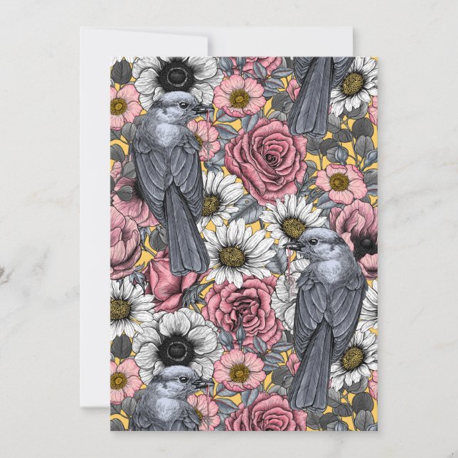 Grijze kaken en bloemen (Voorkant)