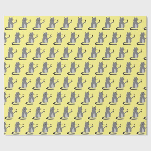 Grijze karton met rood wijnpakpapier cadeaupapier (Vlak)