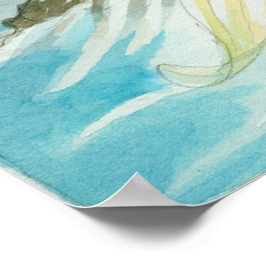 Grijze kartonnen kringloop poster (Hoek)