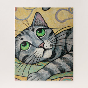 Grijze Kat 500 Stuk Puzzel