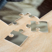 Grijze kat astronaut in de ruimte legpuzzel (Zijkant)