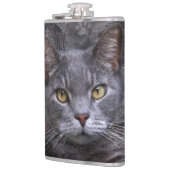 Grijze kat heupfles (Links)