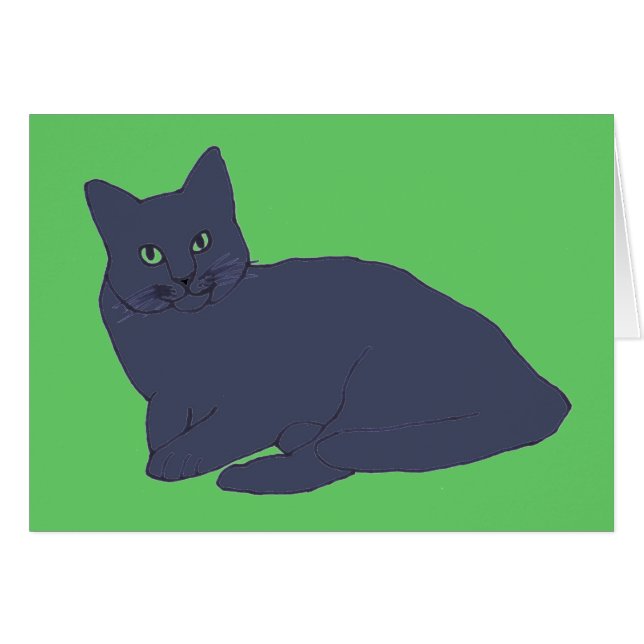 Grijze Kat kaart (Voorkant Horizontaal)