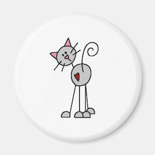 Grijze kat magneet