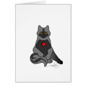 Grijze kat met hart (Voorkant)