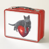 Grijze kat met harteloos uiteinde (Achterkant)