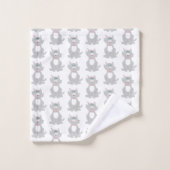 Grijze kat ontwerp bad handdoek (Wasdoekje)