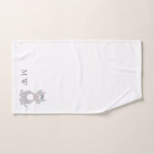 Grijze kat ontwerp monogram bad handdoek (Handdoek)