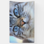 Grijze kat spandoek (Verticaal)