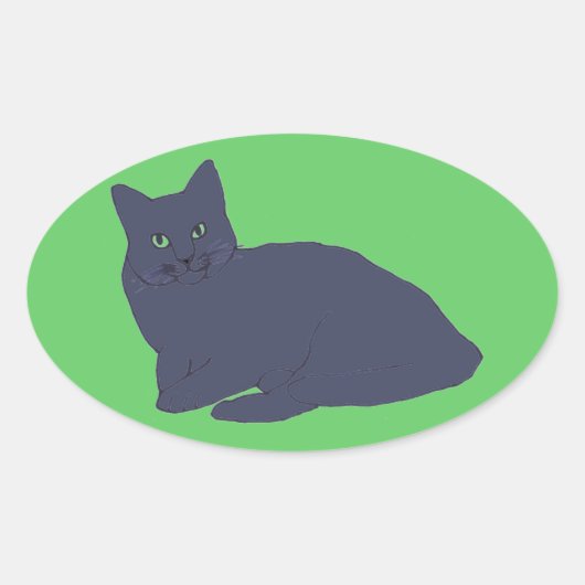 Grijze Kat stickers (Voorkant)