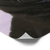 Grijze katje met blauw bovenste hak en snor poster (Hoek)