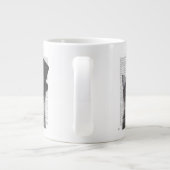 Grijze katje met bovenste hak extra grote beker (Achterkant)