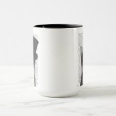 Grijze katje met bovenste hak mok (Midden)