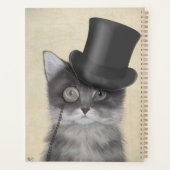 Grijze katje met bovenste hak planner (Achterkant)