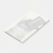 Grijze katje met bovenste hak post-it® notes (Schuin)