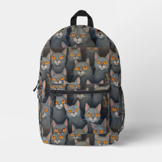Grijze Katten Parade 1 Bedrukte Rugzak