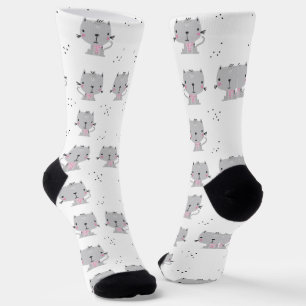 Grijze Katten Sokken