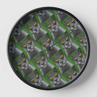 Grijze Katten Wandklok