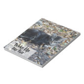 Grijze kattepapier Aangepaste tekst Notitieblok (Gedraaid)