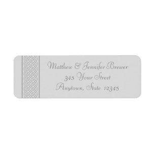 Grijze Keltische Knot Thin Envelope Adresetiketten Etiket