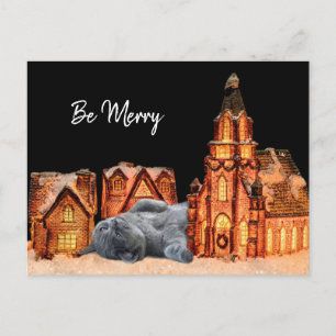 Grijze kerst briefkaart