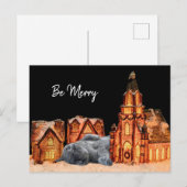 Grijze kerst briefkaart (Voorkant / Achterkant)