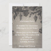 Grijze  kerstfeestelijke uitnodiging (Voorkant)