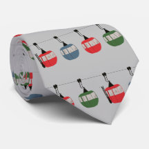 Grijze Kerstmis Ski Lift Illustratie Skiër