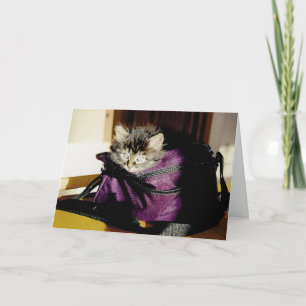 Grijze keuken in paars denken aan jou kaart