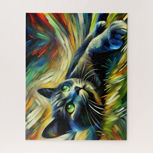 Grijze kitten 500 stuk puzzel (Verticaal)