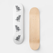 Grijze kitten skateboard (Voorkant)
