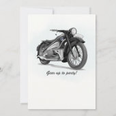 Grijze Klassieke Motorfiets Rijd Snel 60e Verjaard Kaart (Achterkant)