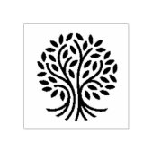 Grijze kleur van bomen 	rubberstempel (Afrduk)