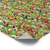 Grijze kleuren - Verborgen 3D-afdrukken Poster (Hoek)